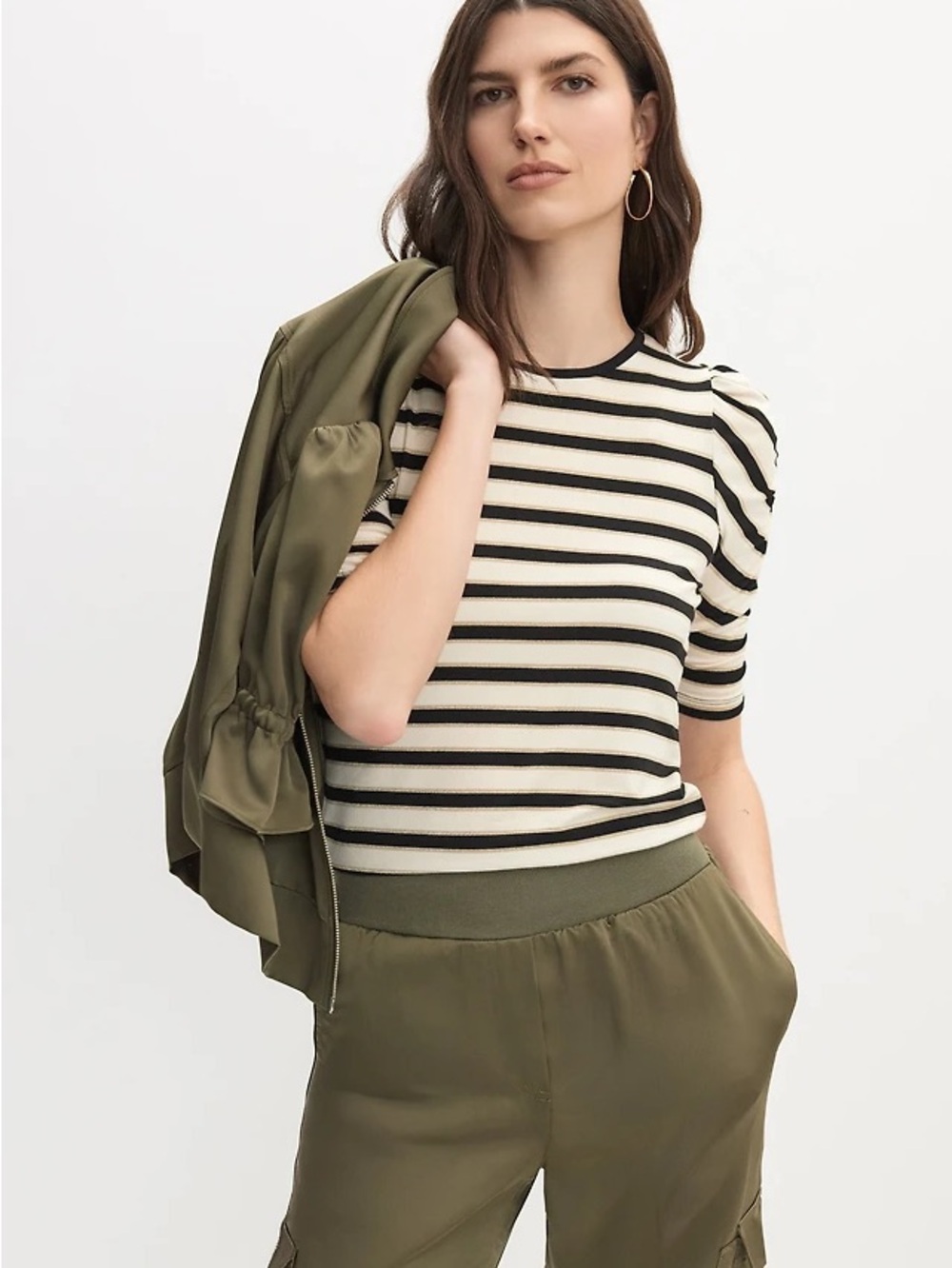 Melanie Lyne Stripe Lurex t-shirt